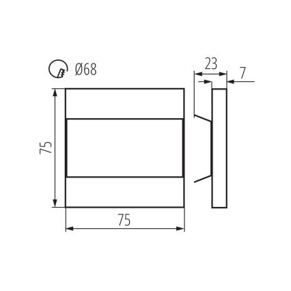 LED lépcsővilágító lámpa LED/0,8W/12V 4000K
