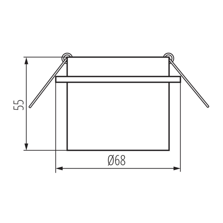 Beépíthető spotlámpa SPAG GU10/35W fekete/arany