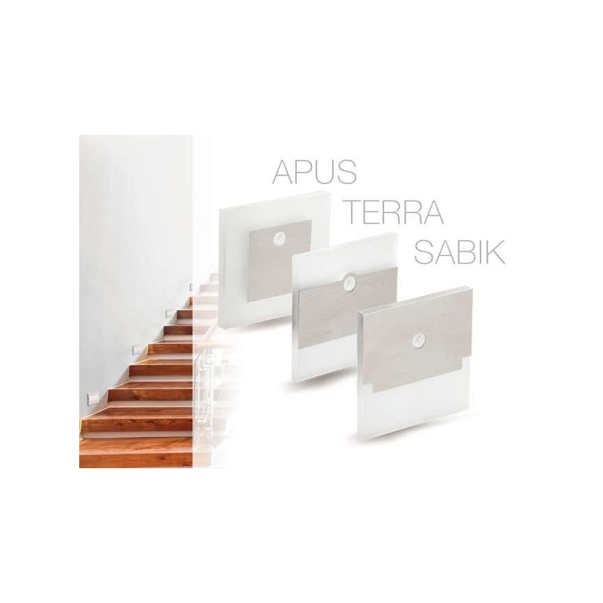 LED Lépcsőmegvilágító APUS szenzorral LED/0,8W/12V 3000K