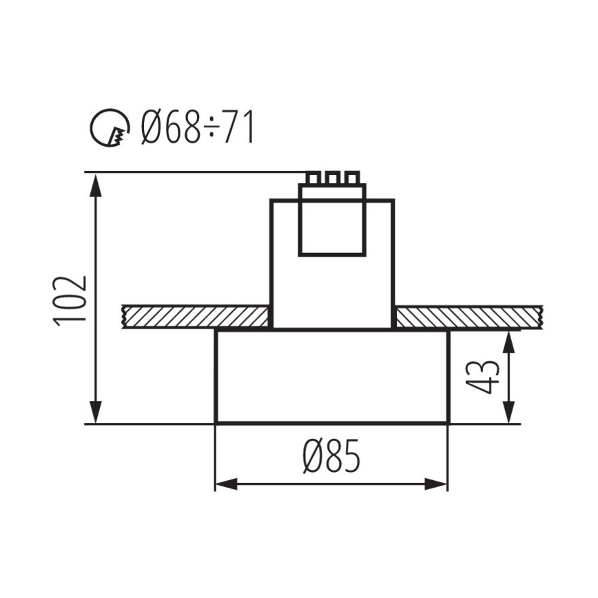 Beépíthető lámpa MINI RITI 1xGU10/25W/230V fehér