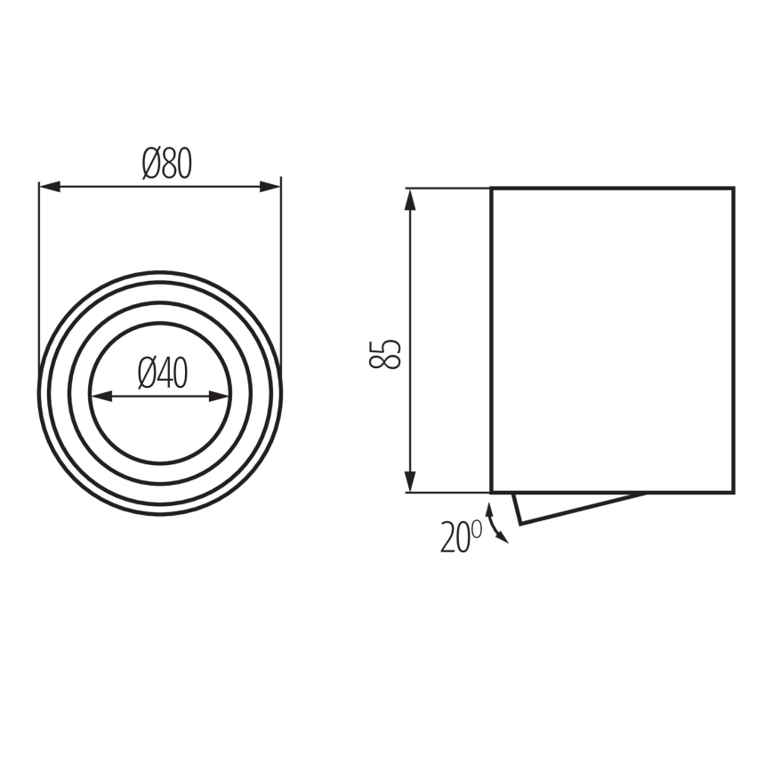 Spotlámpa BORD ONE 1xGU10/10W/230V fehér