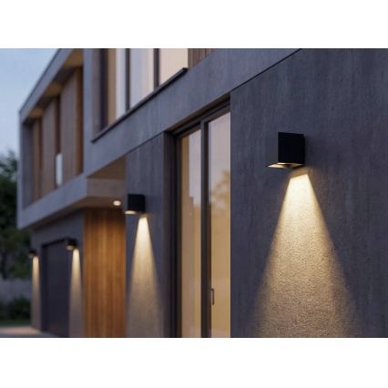 LED napelemes fali lámpa érzékelővel REKA LED/3W/3,7V 1800 mAh 3000/4000/6500K IP65 antracit