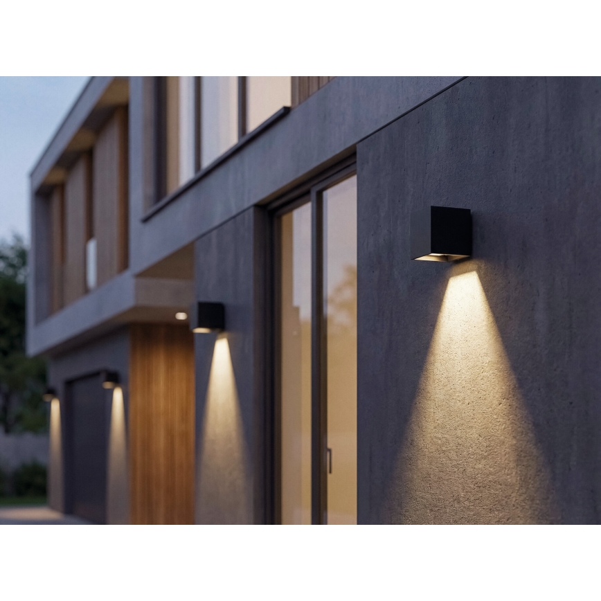 LED napelemes fali lámpa érzékelővel REKA LED/3W/3,7V 1800 mAh 3000/4000/6500K IP65 antracit