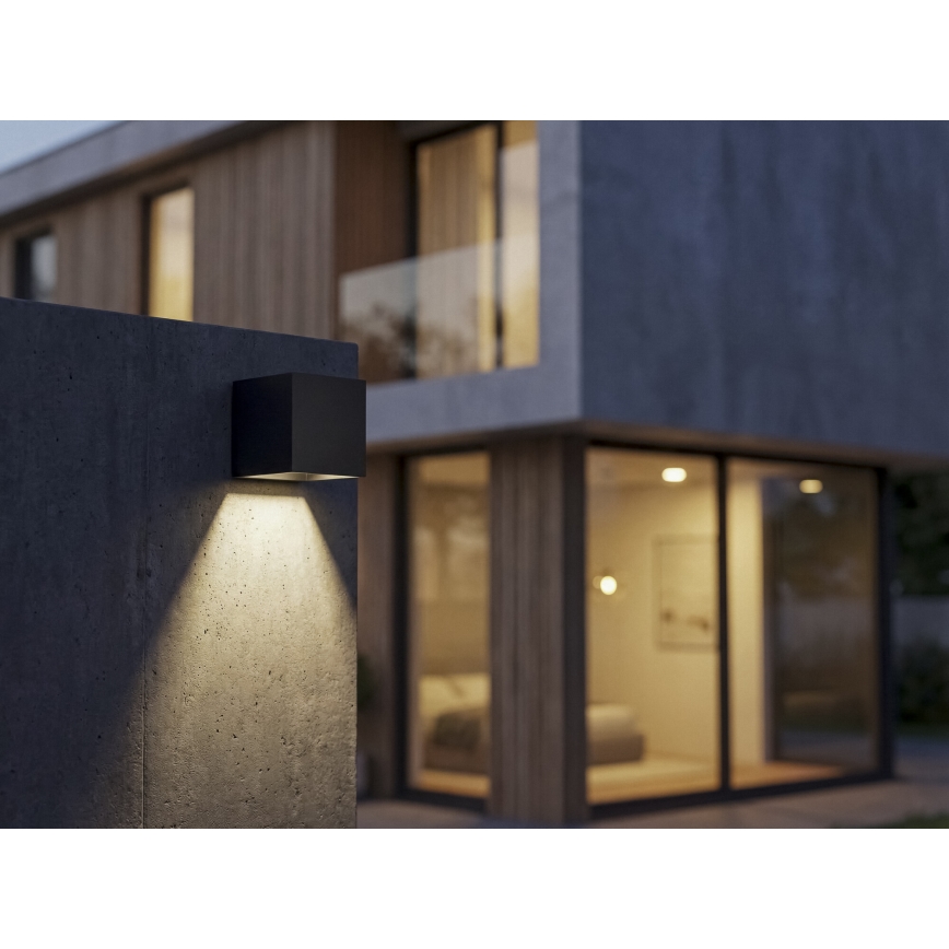 LED napelemes fali lámpa érzékelővel REKA LED/3W/3,7V 1800 mAh 3000/4000/6500K IP65 antracit