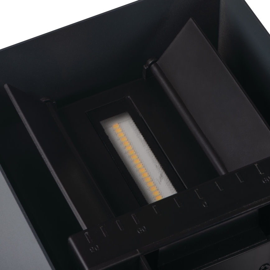 LED napelemes fali lámpa érzékelővel REKA LED/3W/3,7V 1800 mAh 3000/4000/6500K IP65 antracit