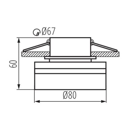 Beépíthető spotlámpa GOVIK GU10/10W fehér