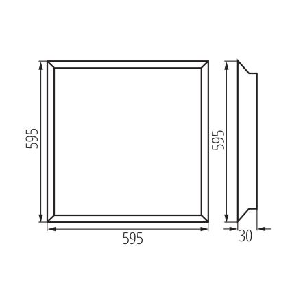 LED álmennyezeti panel BAREV ECO LED/36W/230V 4000K 60x60 cm