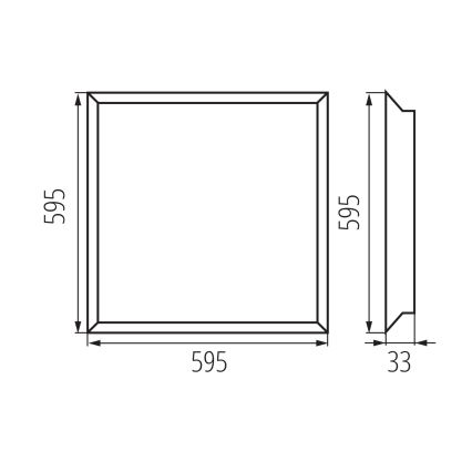 LED álmennyezeti panel BAREV LED/36W/230V 4000K 60x60 cm