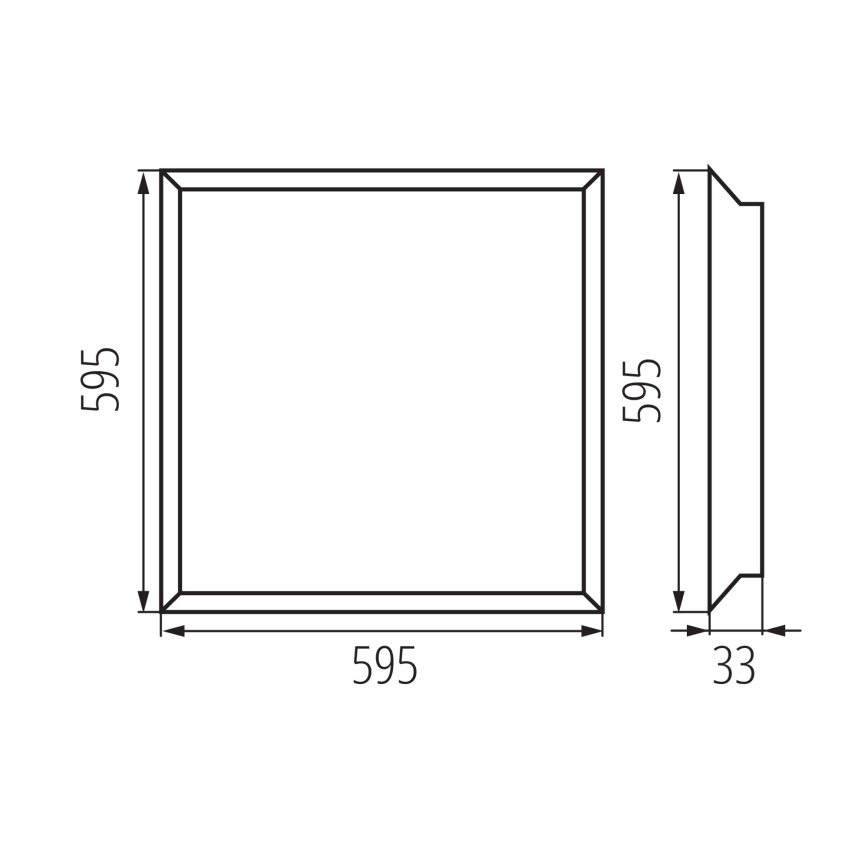 LED álmennyezeti panel BAREV LED/36W/230V 4000K 60x60 cm