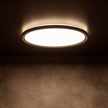 LED mennyezeti lámpa AZPO LED/11,8W/230V 3000/4000/6000K átm. 22,5 cm IP54 fekete