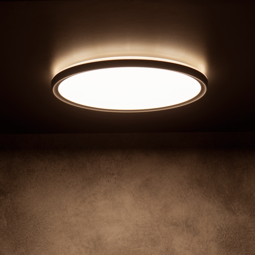 LED mennyezeti lámpa AZPO LED/11,8W/230V 3000/4000/6000K átm. 22,5 cm IP54 fekete