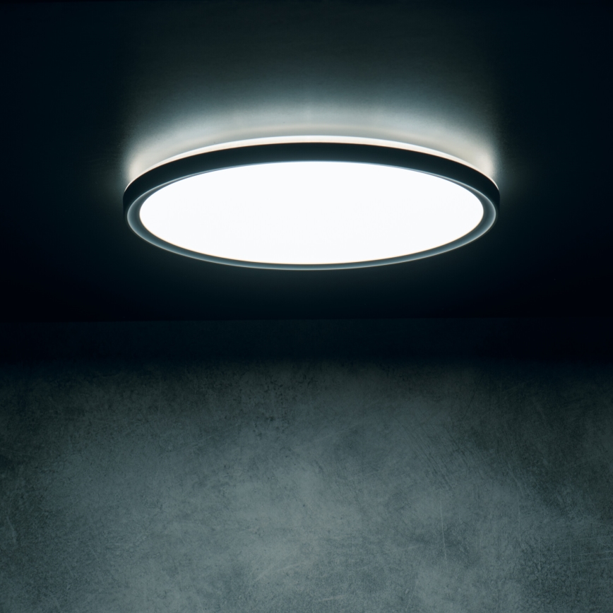 LED mennyezeti lámpa AZPO LED/11,8W/230V 3000/4000/6000K átm. 22,5 cm IP54 fekete
