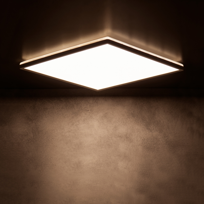 AZPO LED mennyezeti lámpatest, 17,5 W, 230 V, 3000/4000/6000 K, 30x30 cm, IP54, fekete