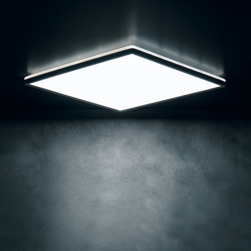 AZPO LED mennyezeti lámpatest, 17,5 W, 230 V, 3000/4000/6000 K, 30x30 cm, IP54, fekete