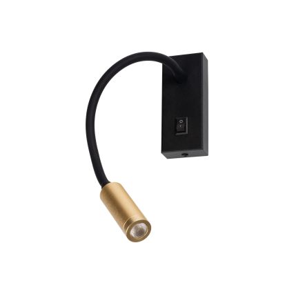 LED flexibilis lámpa TONIL LED/3,3W/230V fekete/arany