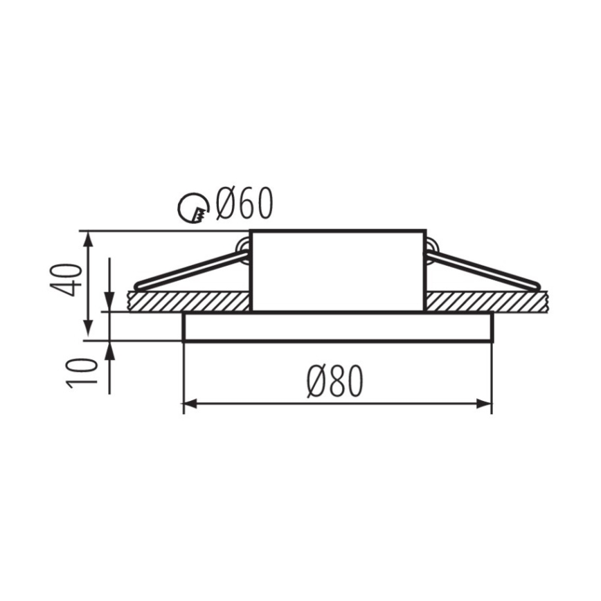Fürdőszobai beépíthető lámpa FLINI 10W IP44 fehér