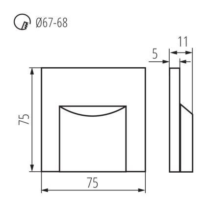 LED Lépcsővilágítás ERINUS LED/1,5W/12V 3000K szürke