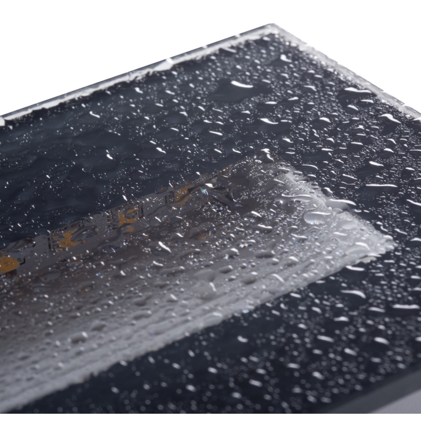 LED Beépített lámpa GLASI LED/3W/230V 4000K IP44 antracit