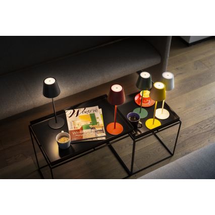 LED Dimmelhető Asztali lámpa tölthető INITA LED/1,2W/1800 mAh IP54 piros