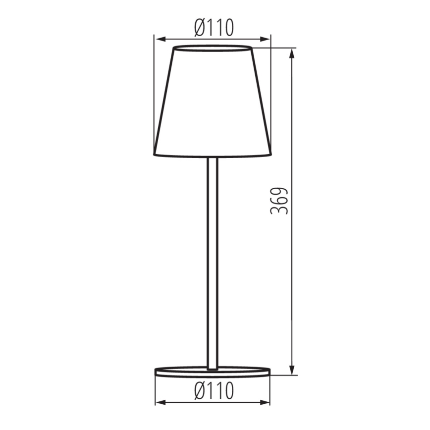 LED Dimmelhető Asztali lámpa tölthető INITA LED/1,2W/1800 mAh IP54 fehér