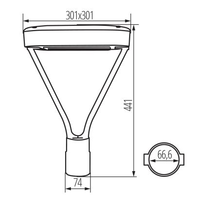 LED Utcai világítás PARCOLI LED/30/40/50W/230V 3000/4000/6500K IP66 szürke