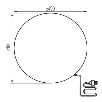 Kültéri lámpa STONO 1xE27/25W/230V átmérő 49 cm IP65