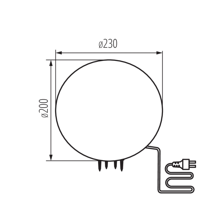 Kültéri lámpa STONO 1xE27/15W/230V átm. 23 cm IP65