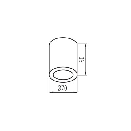 AQILO fürdőszobai spotlámpa 1xGU10/7W/230V IP65 bézs