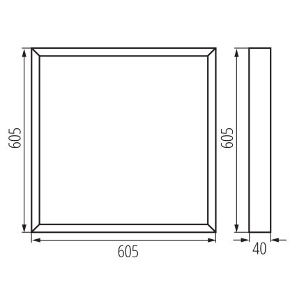 LED mennyezeti panel BLINGO LED/34W/230V 4000K 60x60 cm