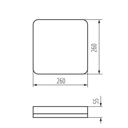 LED Ipari mennyezeti világítás IPER LED/26W/230V IK10 IP65 szögletes fehér