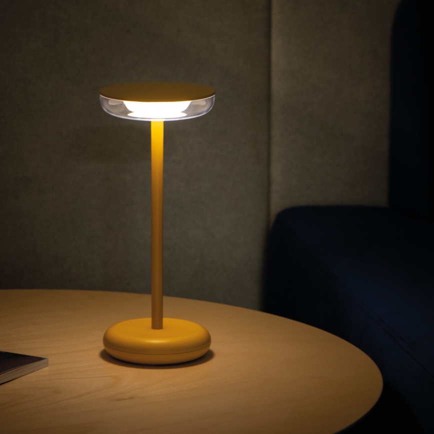 Kanlux 37314 - LED Dimmelhető újratölthető lámpa FLUXY LED/1,7W/1800 mAh IP44 sárga