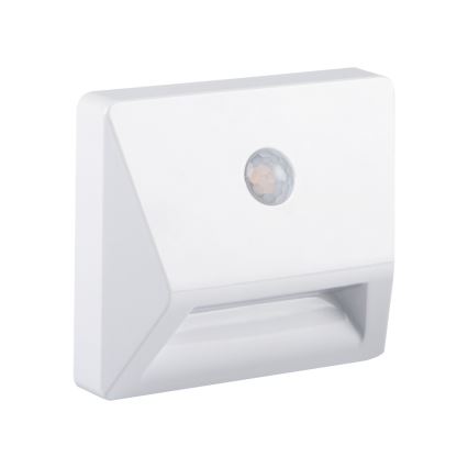 LED beépíthető lámpatest mozgás- és alkonyatérzékelővel IRS LED/0,3W/3xAAA IP54 fehér
