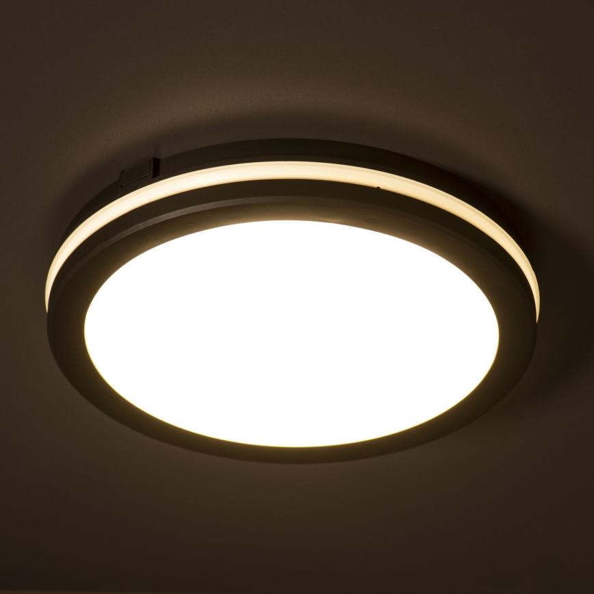LED Kültéri mennyezeti lámpa BENO ECO LED/12W/230V 3000/4000/6500K átm. 20 cm IP65 fekete