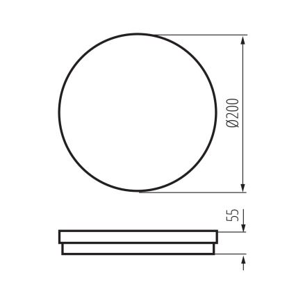 LED Kültéri mennyezeti lámpa BENO E LED/20W/230V 3000/4000/6500K átm. 20 cm IP65 fekete