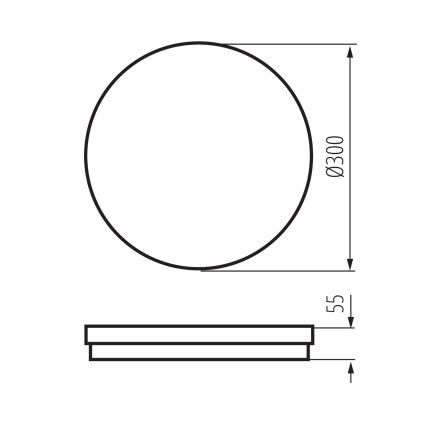 LED Kültéri mennyezeti lámpa BENO E LED/30W/230V 3000/4000/6500K átm. 30 cm IP65 fehér
