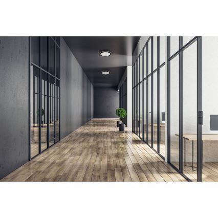 LED Kültéri mennyezeti lámpa BENO ECO LED/30W/230V 3000/4000/6500K átm. 30 cm IP65 fekete