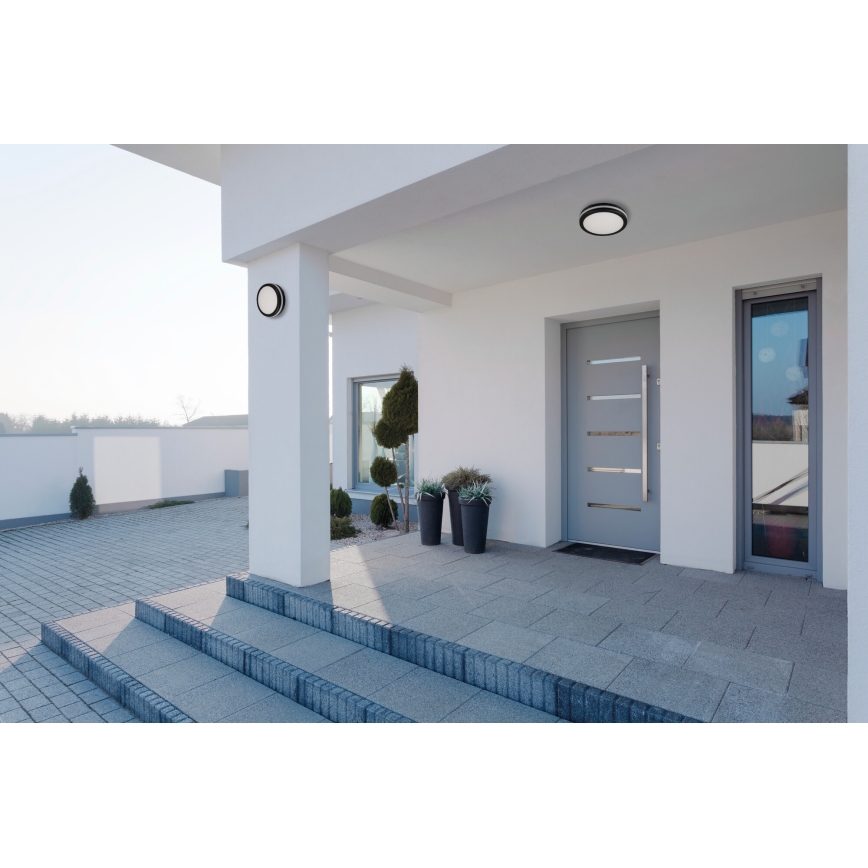 LED Kültéri mennyezeti lámpa BENO ECO LED/30W/230V 3000/4000/6500K átm. 30 cm IP65 fekete