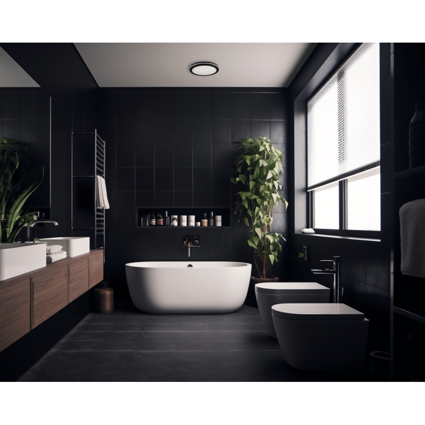 LED Kültéri mennyezeti lámpa BENO ECO LED/30W/230V 3000/4000/6500K átm. 30 cm IP65 fekete