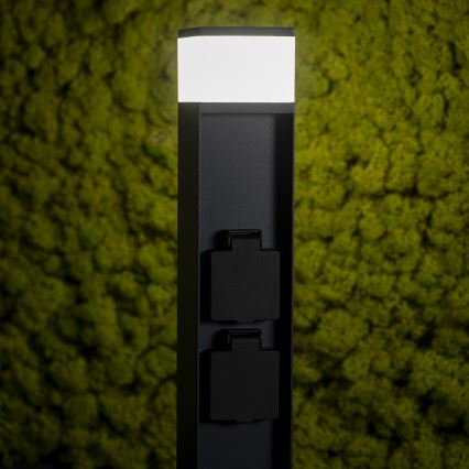 Kültéri lámpa 2 aljzattal DASTEN 1xG9/11W/230V 50 cm IP44 fekete