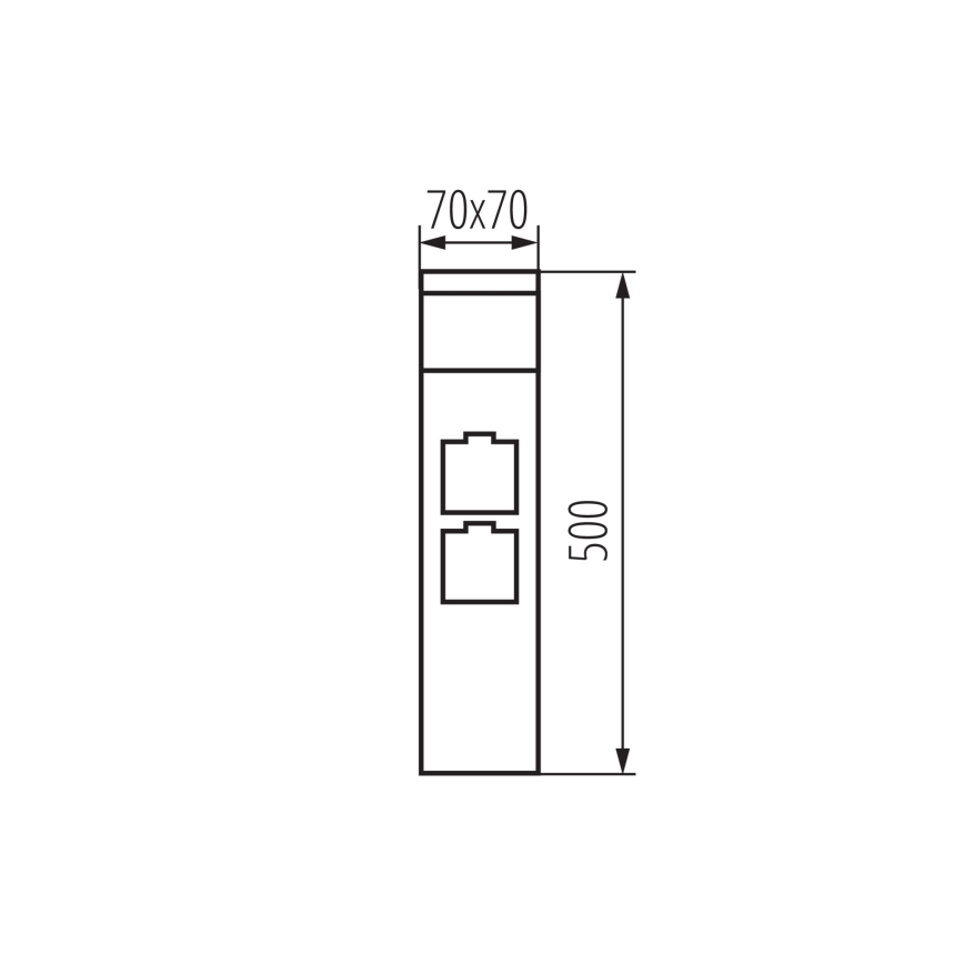 Kültéri lámpa 2 aljzattal DASTEN 1xG9/11W/230V 50 cm IP44 fekete