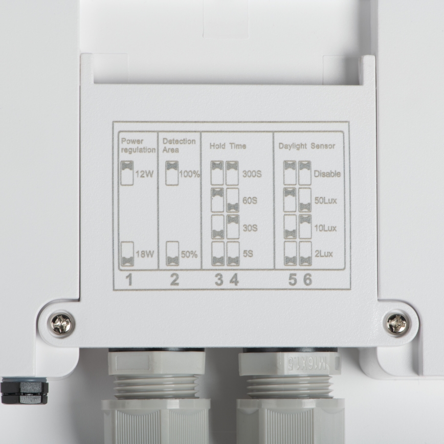 LED Kültéri mennyezeti lámpa mozgásérzékelővel BENO LED/12/18W/230V 3000/3500/4000K IP65 fehér szögletes