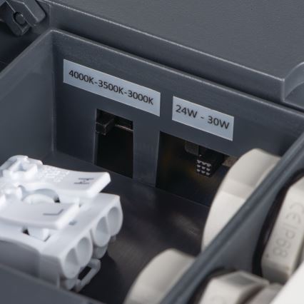 LED Kültéri mennyezeti lámpa mozgásérzékelővel BENO LED/24/30W/230V 3000/3500/4000K IP65 antracit szögletes