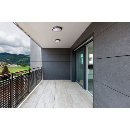 LED Kültéri mennyezeti lámpa mozgásérzékelővel BENO LED/24/30W/230V 3000/3500/4000K IP65 antracit kerek