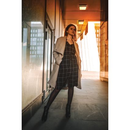 LED Kültéri mennyezeti lámpa mozgásérzékelővel BENO LED/12/18W/230V 3000/3500/4000K IP65 antracit szögletes