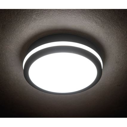 LED Kültéri mennyezeti lámpa BENO LED/12/18W/230V 3000/3500/4000K IP65 antracit kerek