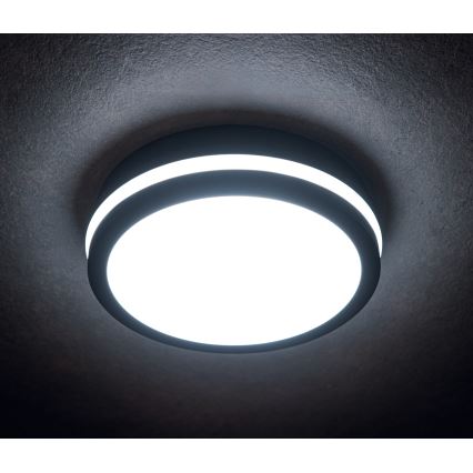 LED Kültéri mennyezeti lámpa BENO LED/12/18W/230V 3000/3500/4000K IP65 antracit kerek