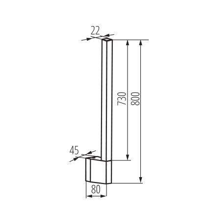 LED Kültéri fali lámpa YALTE LED/10W/230V 3000K IP54 fekete