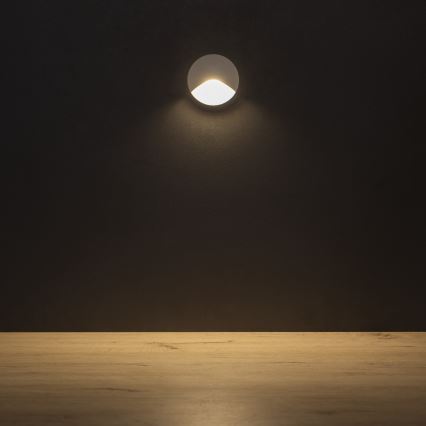 LED lépcsővilágító lámpa EXIN LED/2,5W/230V 3000K IP65 fehér kerek