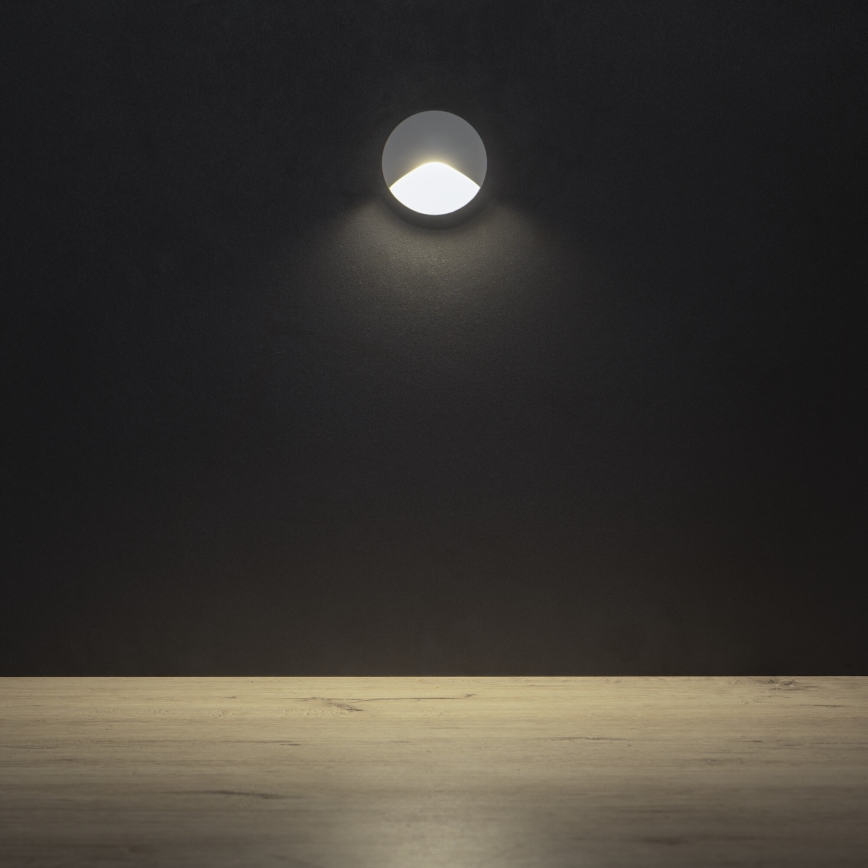 LED lépcsőlámpa EXIN LED/2,5W/230V 4000K IP65 fehér kerek