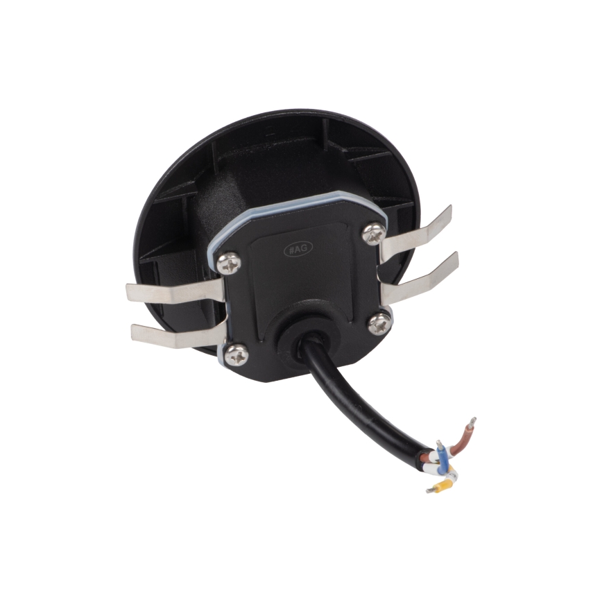EXIN LED lépcsővilágító lámpa mozgás- és alkonyatérzékelővel, LED/2,5W/230V 4000K IP65, fekete, kerek